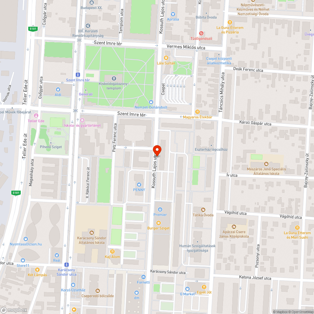 Beszakadt járda bejelentés helye