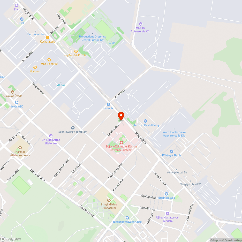 Járdahiba bejelentés helye