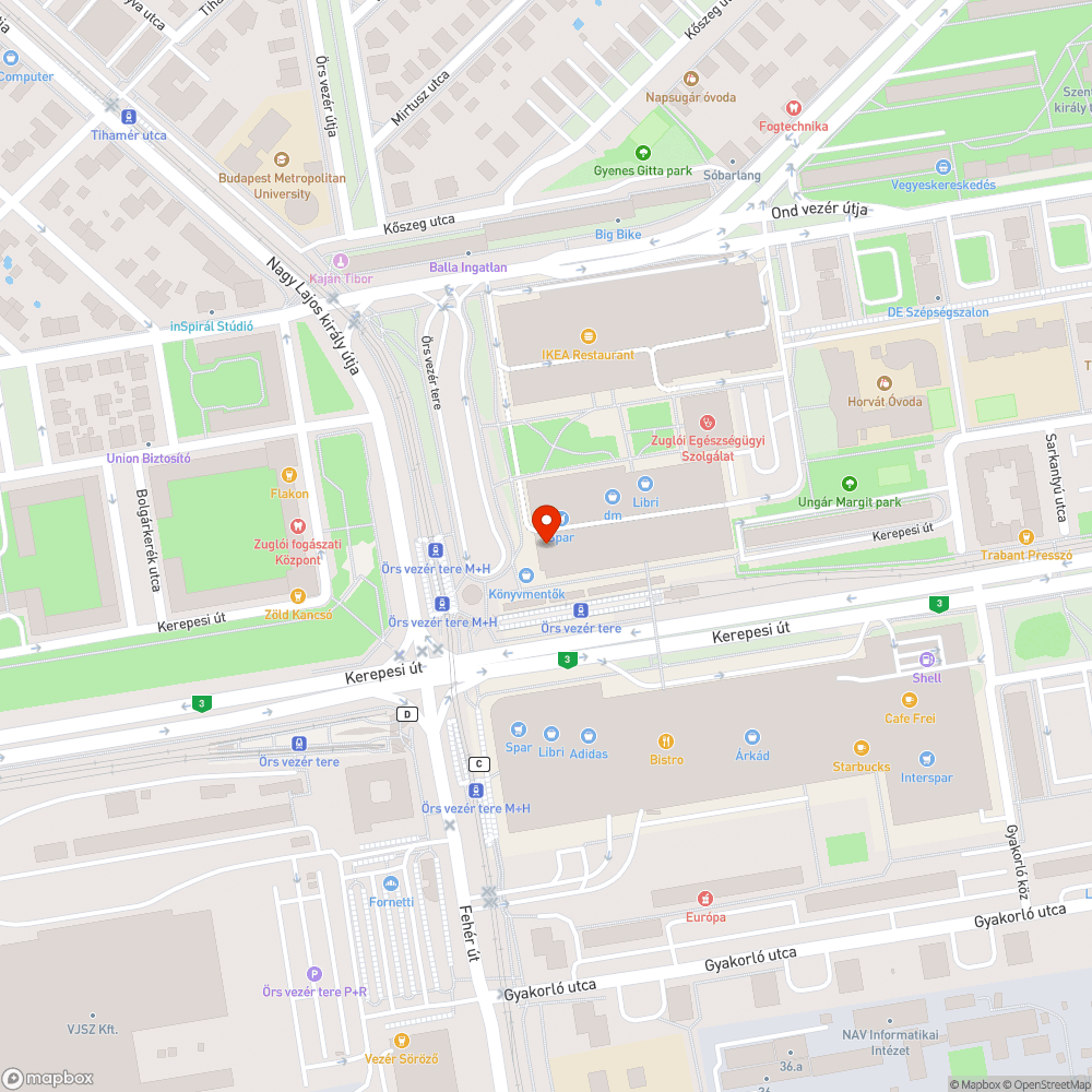 Elavult tájékoztató az Örs vezér téren bejelentés helye