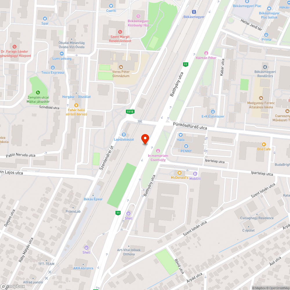 Busz kosz, graffiti bejelentés helye