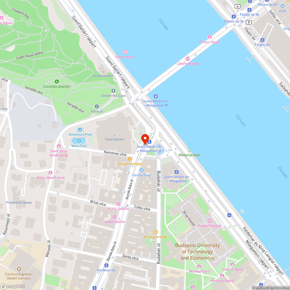 Szent Gellért tér – Műegyetem M bejelentés helye