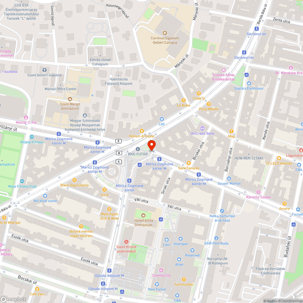 Sérült és grafftis virágos láda - Móricz Zsigmond körtér bejelentés helye