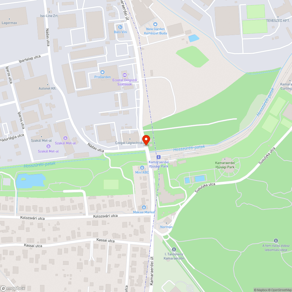 Fennakadó hulladék a patakban bejelentés helye