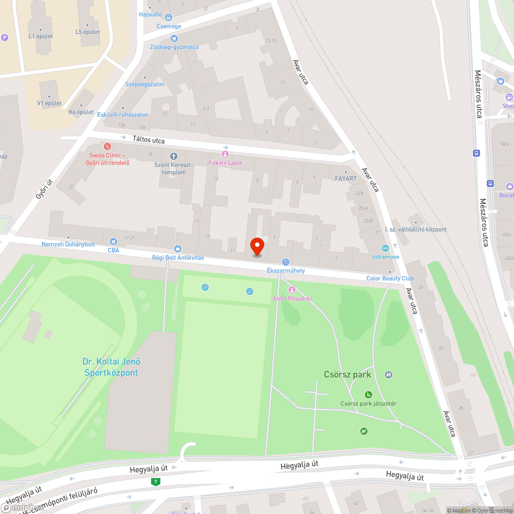 Sérült fedlap a Csörsz utca 9 előtt bejelentés helye