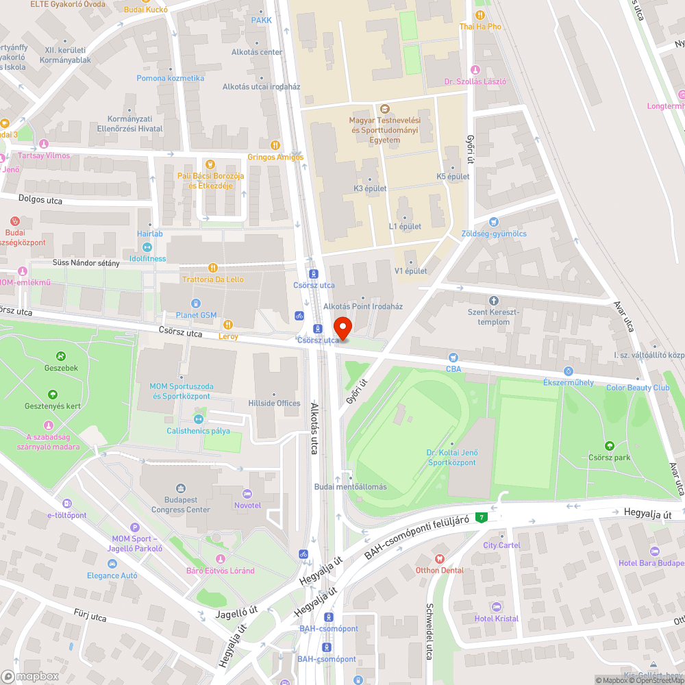 Eltömődött folyóka a Csörsz utcában bejelentés helye