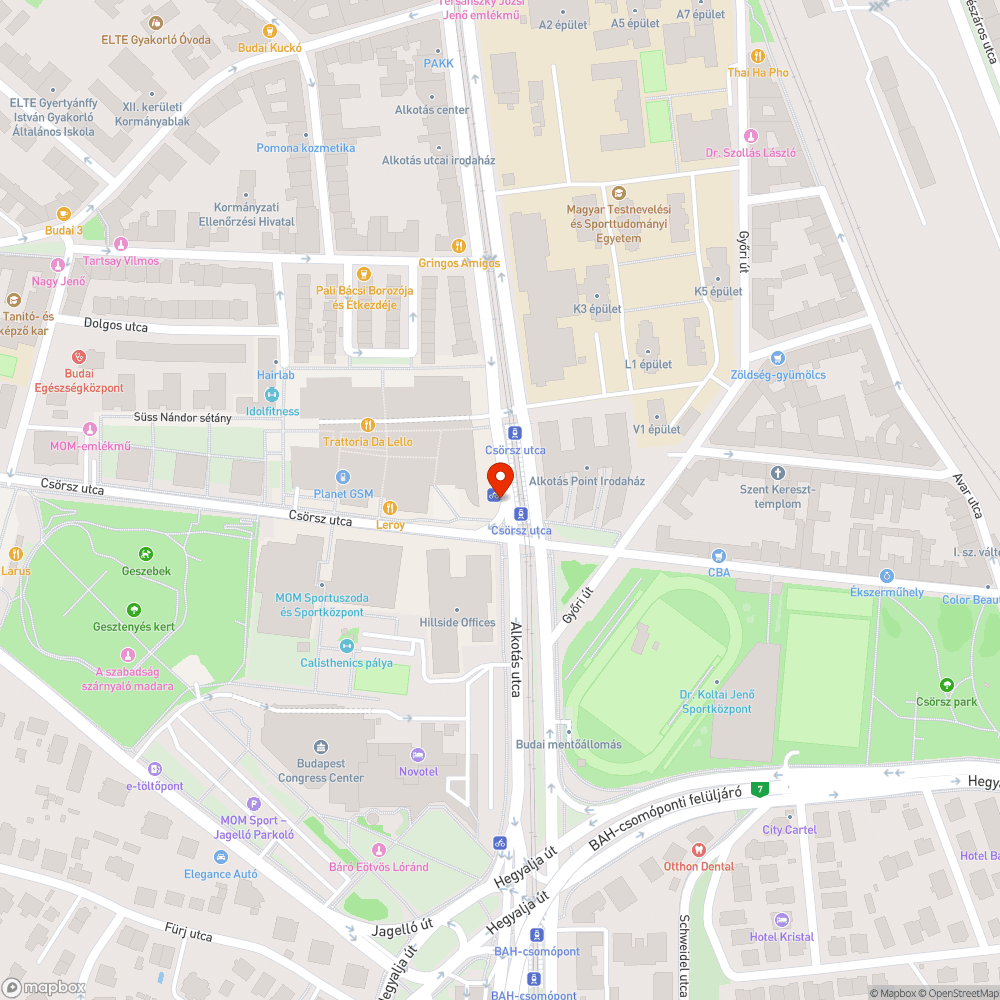 Hiányzó oszloptetők a Csörsz utcánál bejelentés helye