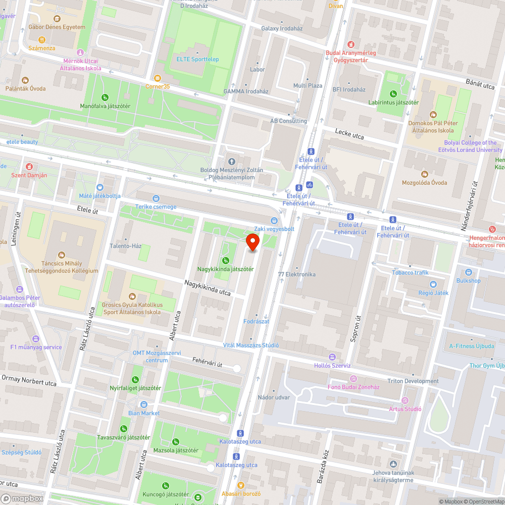 Kiszáradt fa bejelentés helye