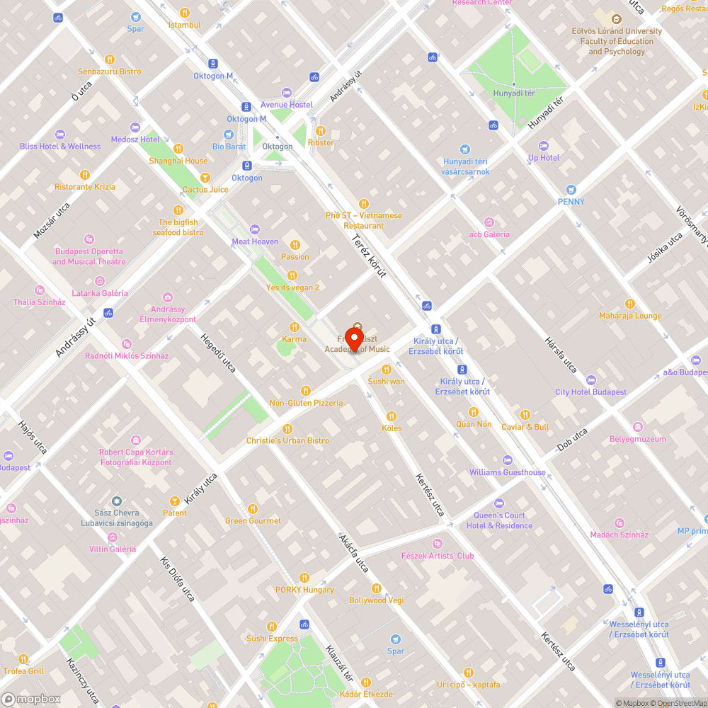 Részeges táblák a Zeneakadémia előtt bejelentés helye