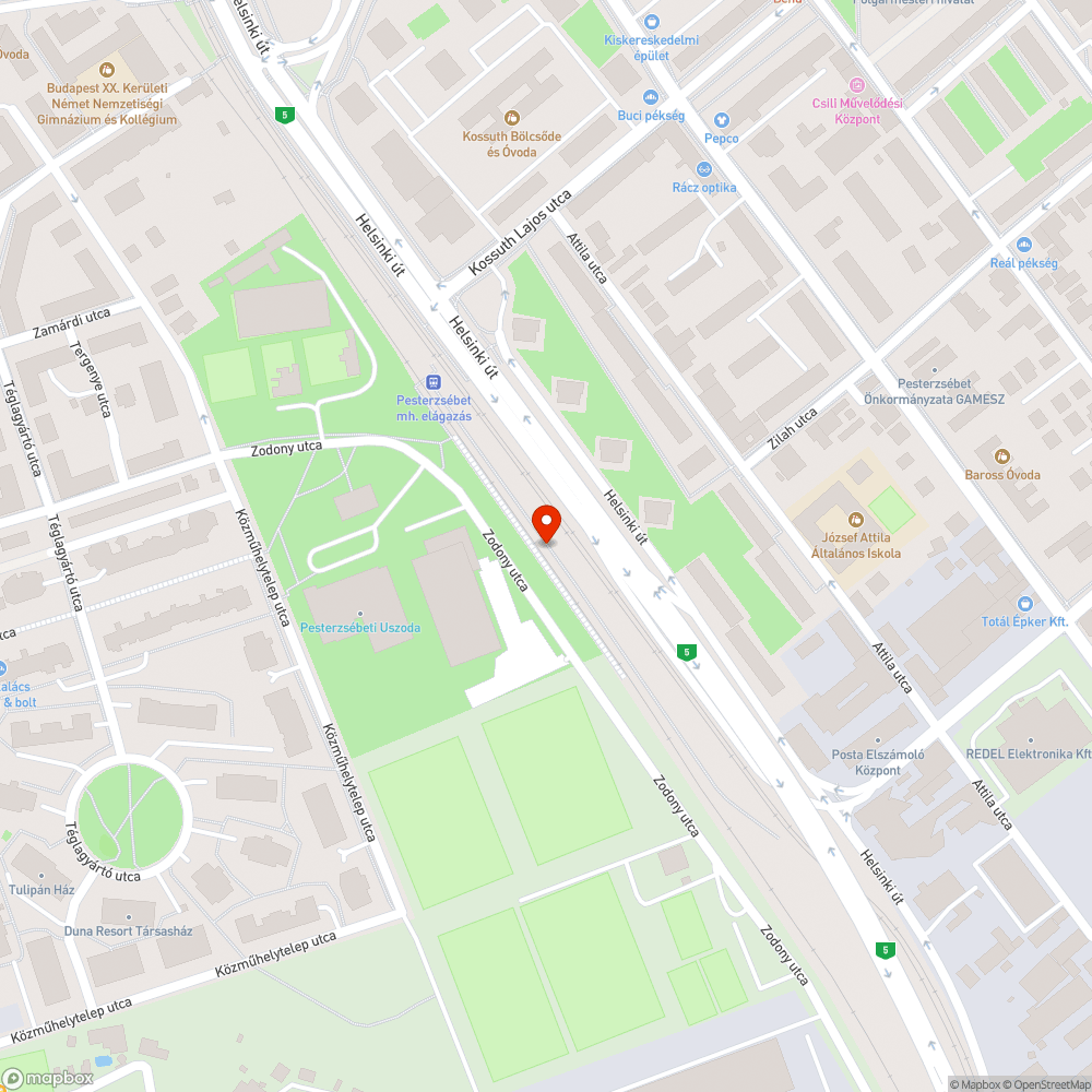 A Pesterzsébeti vasúti átjáró akadálymentesítése bejelentés helye