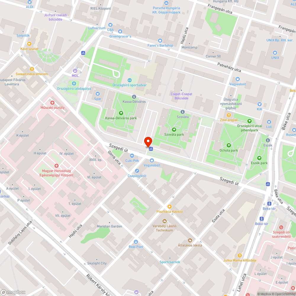 Füvesedés kerékpárúton bejelentés helye