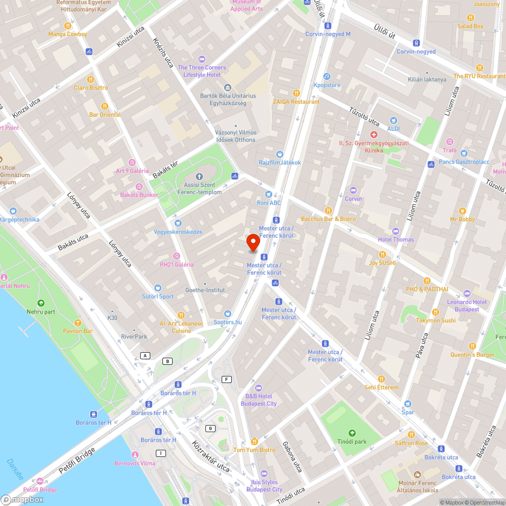 Nem megoldott a vízelvezetés a Mester utca villamosmegállónál bejelentés helye