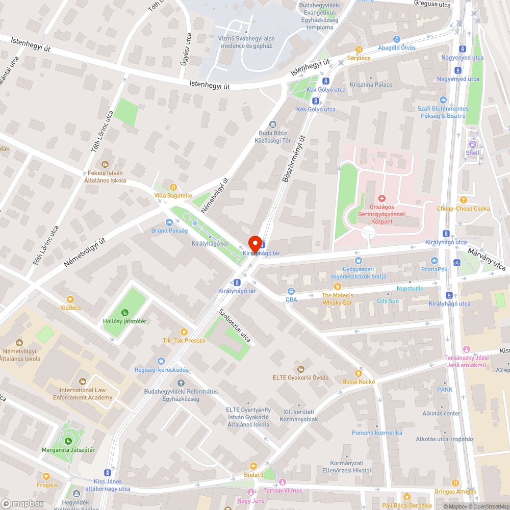 Botlásveszélyes fedlapkörnyezet a Királyhágó téri CBA előtt bejelentés helye