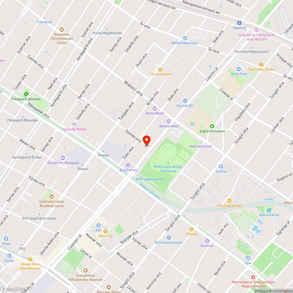 Utca előtt felejtett Mercedes bejelentés helye