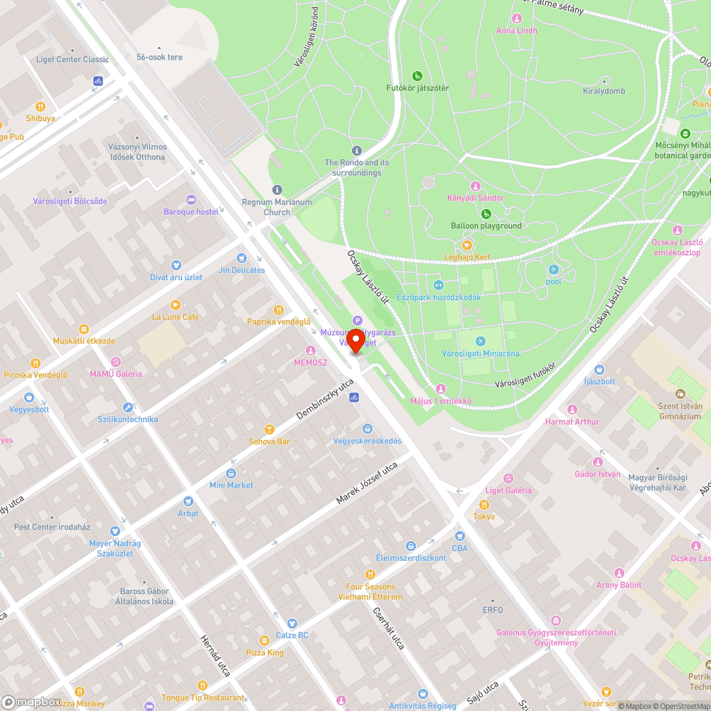 Balesetveszélyes aknafedél a Dózsa György úton bejelentés helye