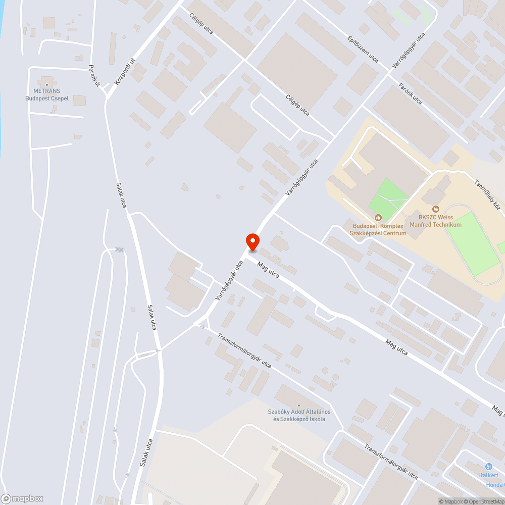 Hiányzó EAK tábla - Mag utca bejelentés helye