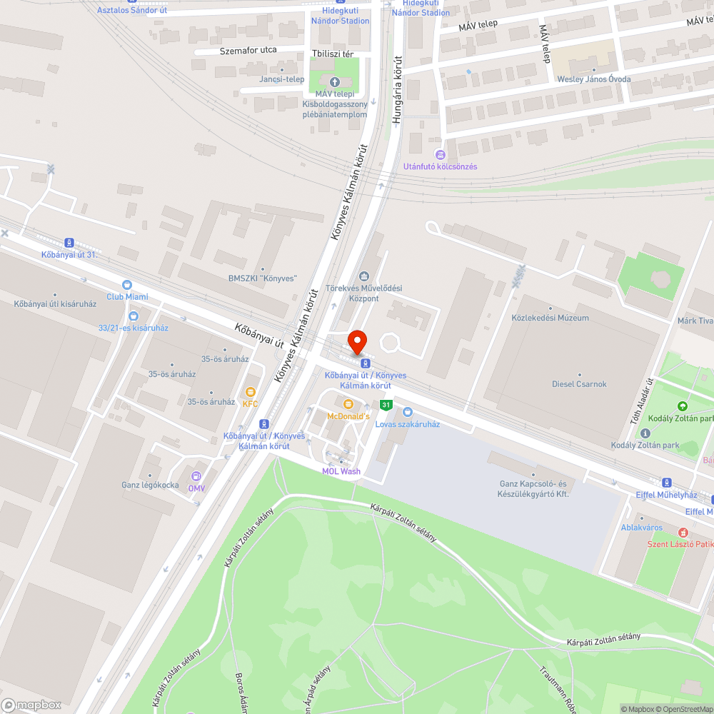 Csőkorlát kitört bejelentés helye