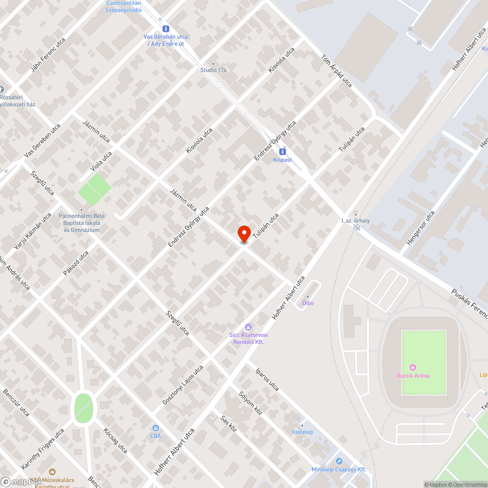 Kátyús szakasz bejelentés helye