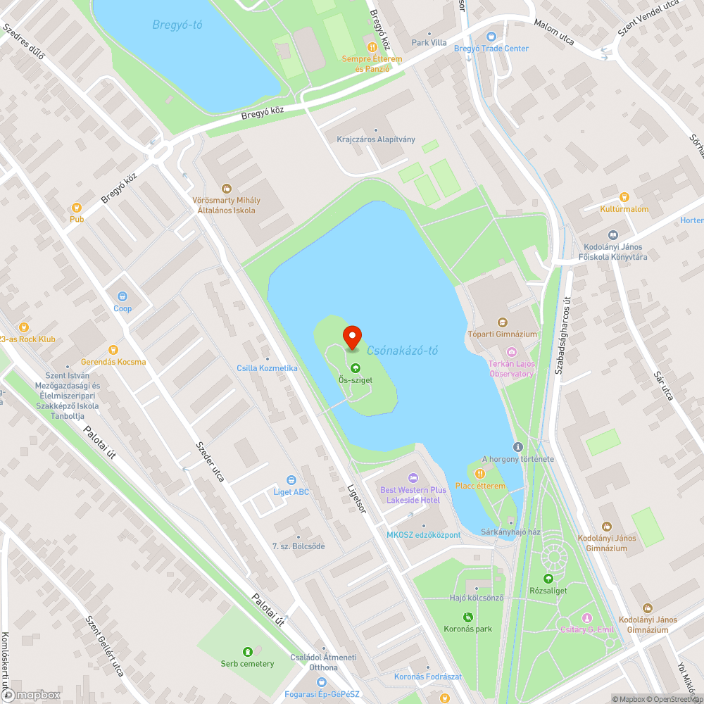 Szedreskerti csónakázó tó szigetén nincs világítás bejelentés helye