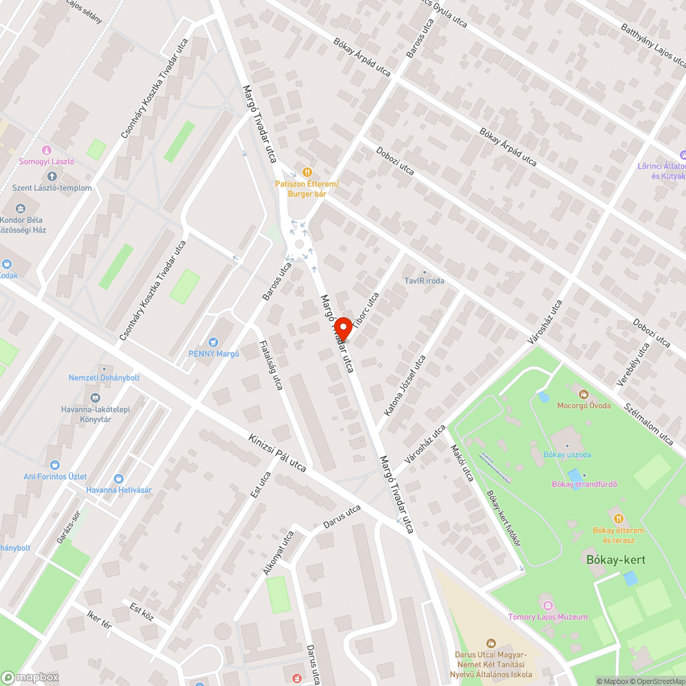 Zebra szükségessége a XVIII. kerület, Szent-Lőrinc telep buszmegállóhoz bejelentés helye