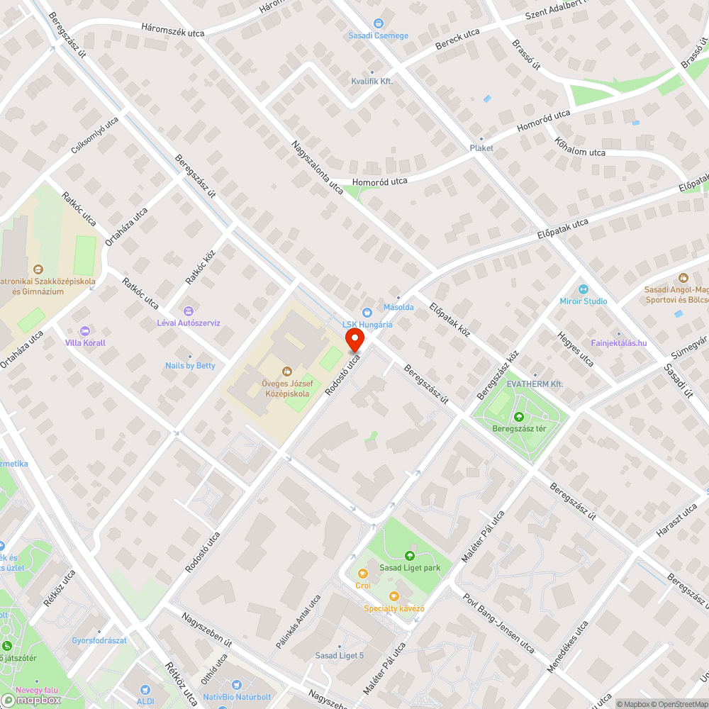 Befejezetlen járda a Rodostó utcában bejelentés helye