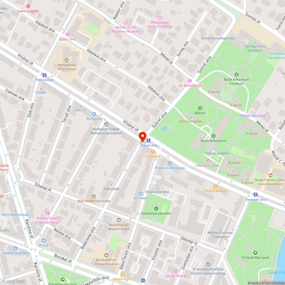 Szétporladt fedlap a Villányi úton bejelentés helye