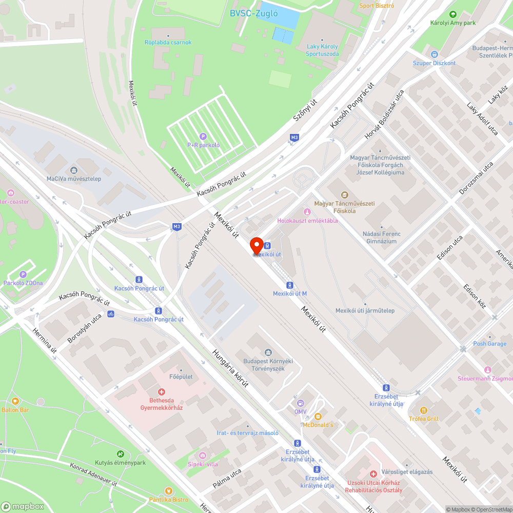 Autóbusz takarja a kilátást bejelentés helye