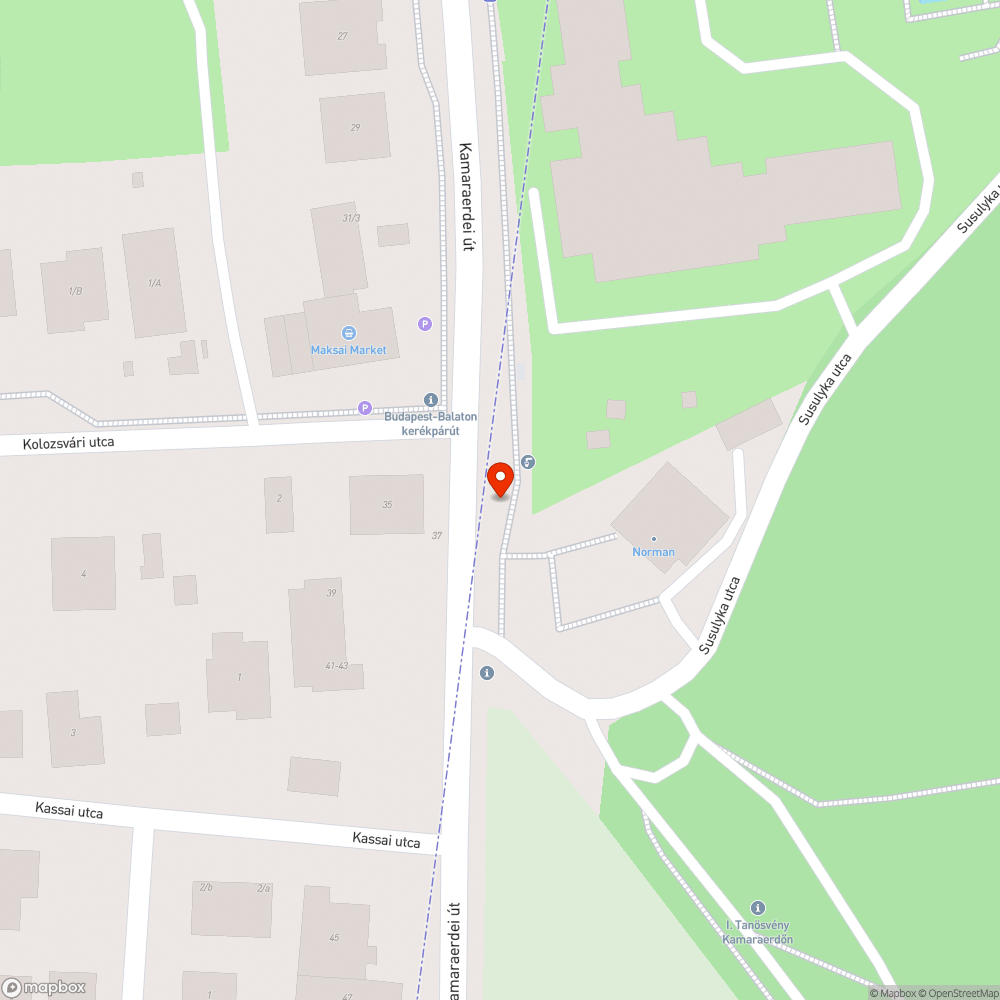 Kialakuló kátyú fedlap körül bejelentés helye