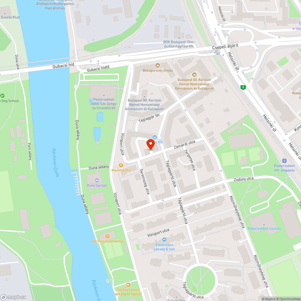 Zamárdi utcai off-road pálya bejelentés helye