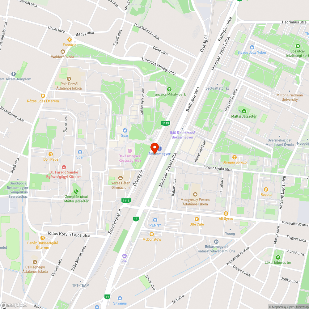 Kiíró bejelentés helye