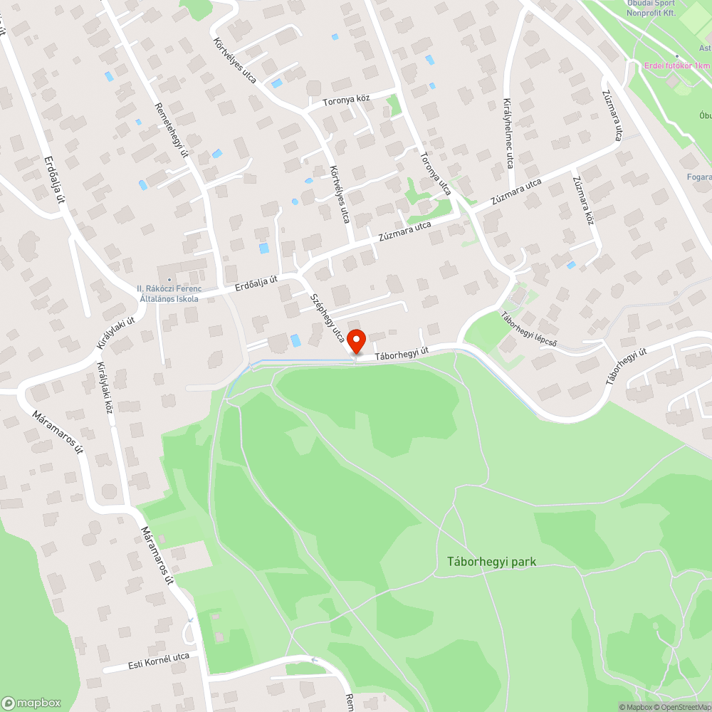 III. Széphegy utca 16. (kanyarban) ütőkátyú bejelentés helye