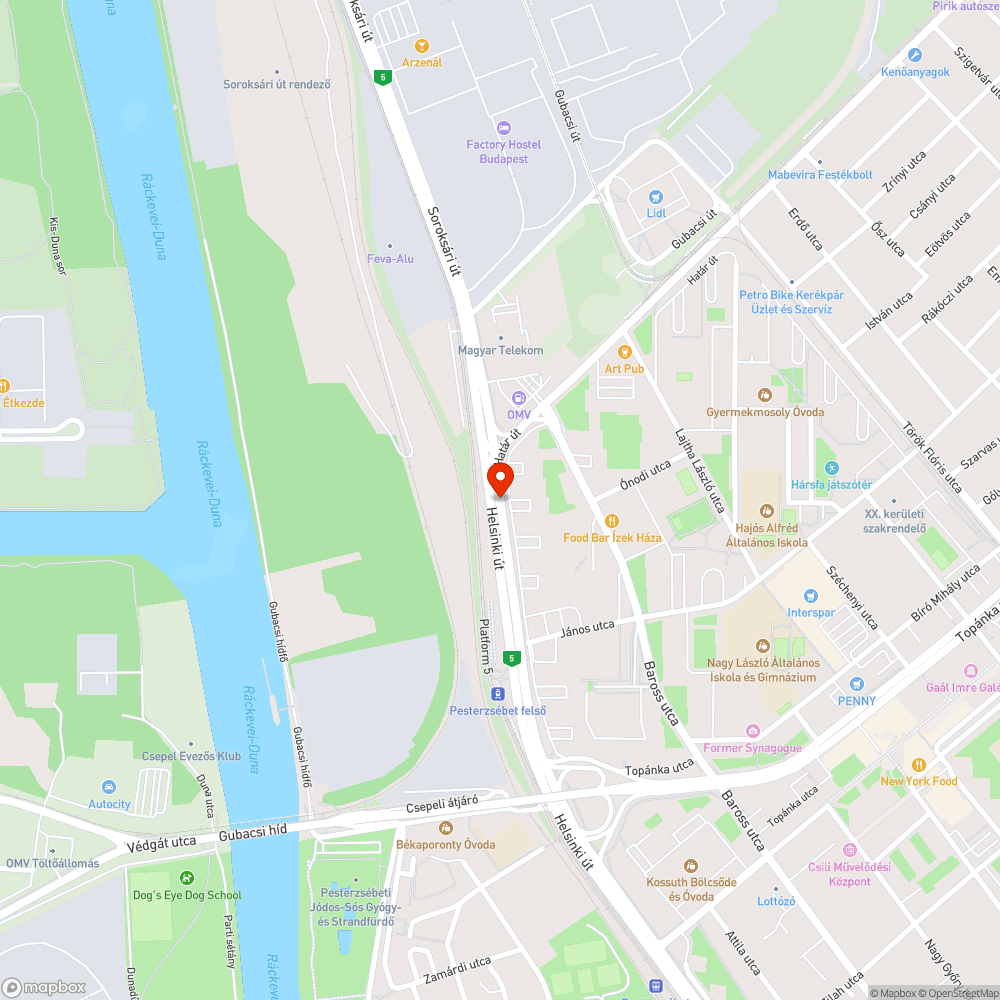 Beszakadt közüt bejelentés helye