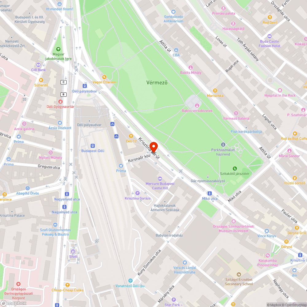 Darabokra tört fedlap a Krisztina körúton bejelentés helye