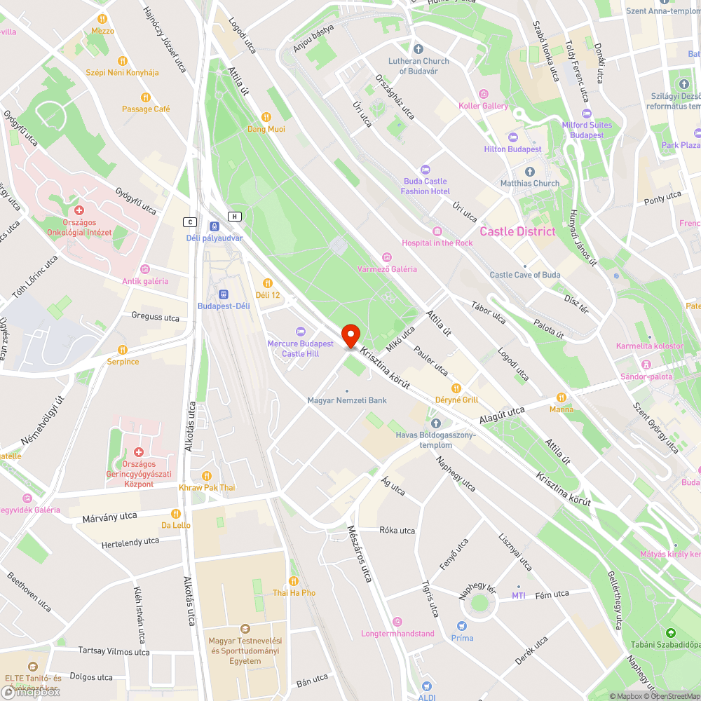 Sérült fedlapok a Krisztina körút/Kuny D. utca sarkán bejelentés helye