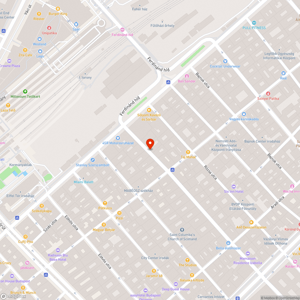 Sérült fedlappáros az Izabella utca 87 előtt bejelentés helye