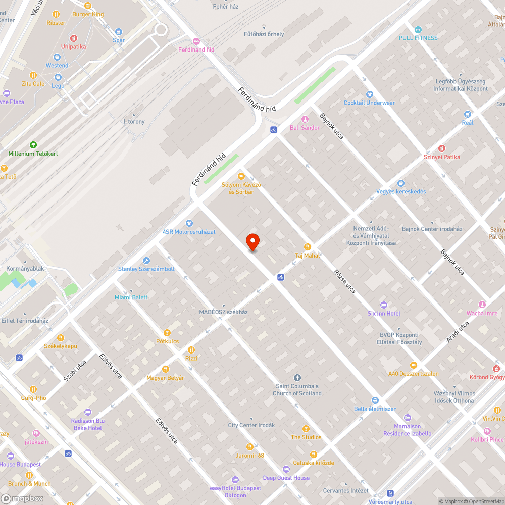 Hámló fedlapsarok az Izabella utca 85 előtt bejelentés helye