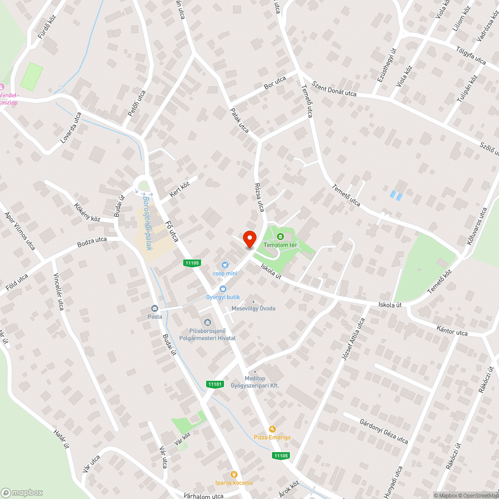 Mély kátyú bejelentés helye