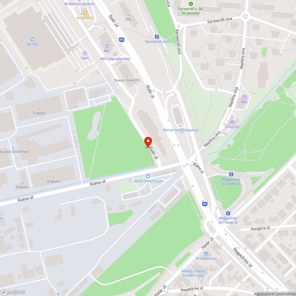 Építési törmelék zöldterületen bejelentés helye