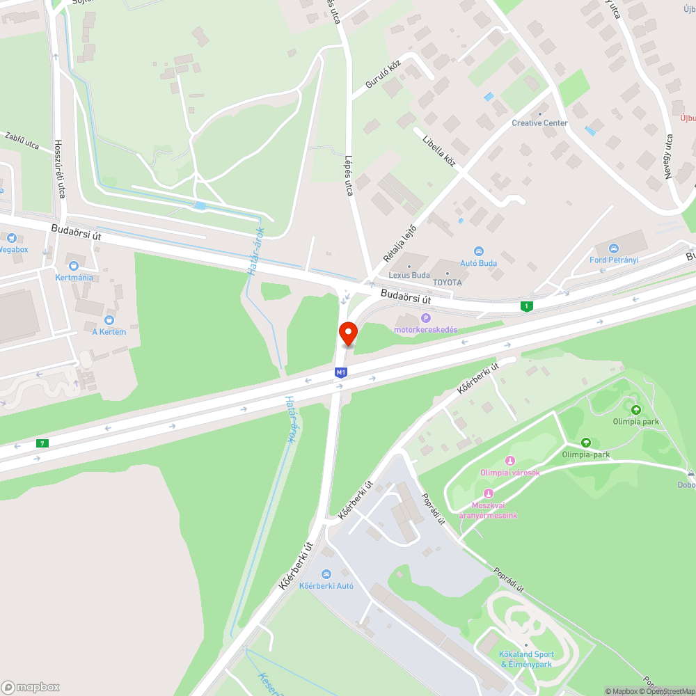 A kerékpárút egyenetlensége egy kanyarban bejelentés helye