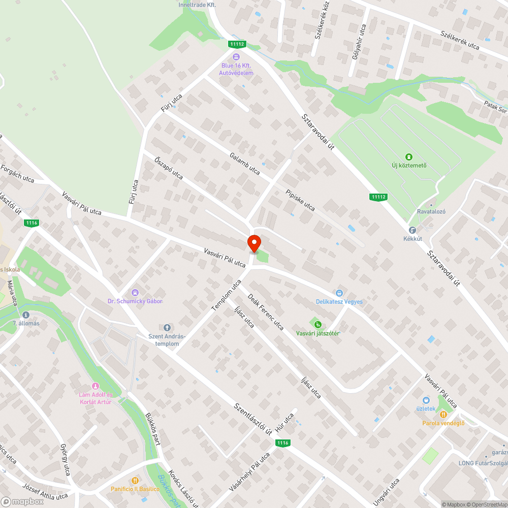 Kiszáradt fasor a Vasvári Pál utcai lakótelepen bejelentés helye