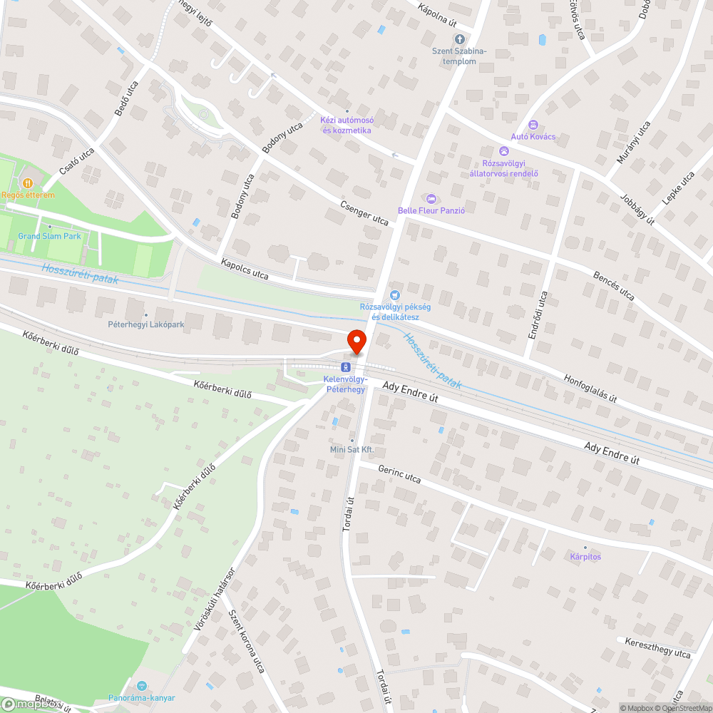 Kopott, graffitis pad bejelentés helye