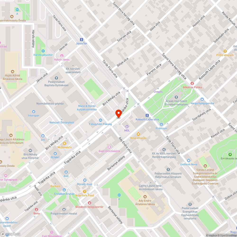 Sérült, kilyukadt dobozka bejelentés helye