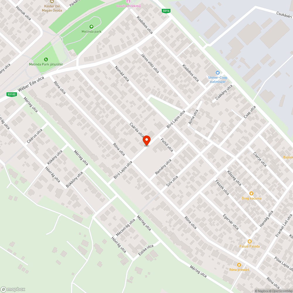 Közvilágítási hibák a Szeleifaluban bejelentés helye