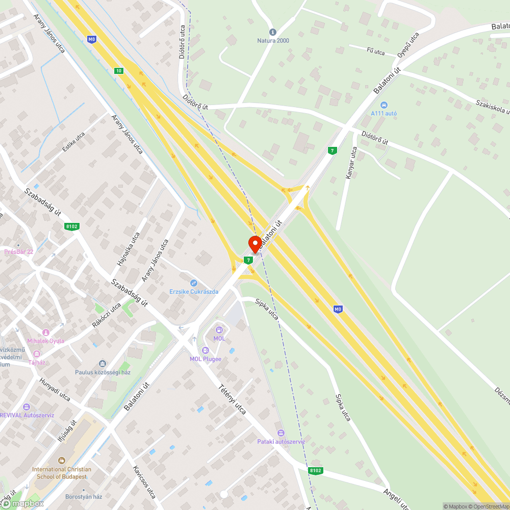 Kátyú bejelentés helye