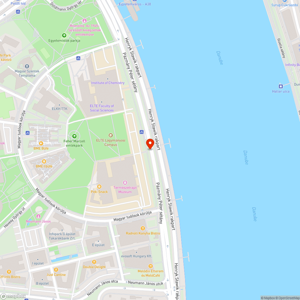 Elpusztult és hiányzó fák tömkelege a Pázmány Péter sétányon bejelentés helye