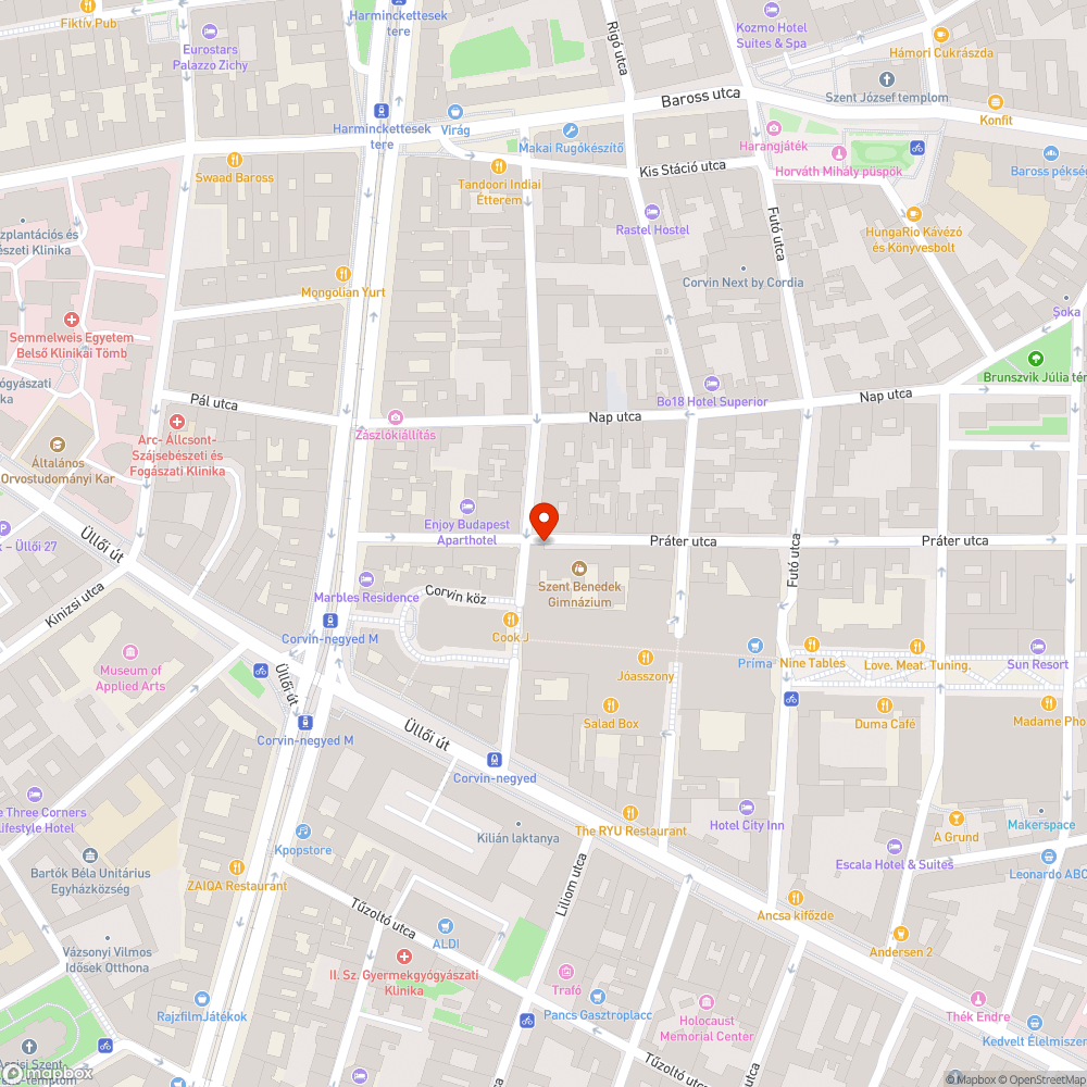 Hulló kőtömbök az iskoláról a Práter utcában bejelentés helye