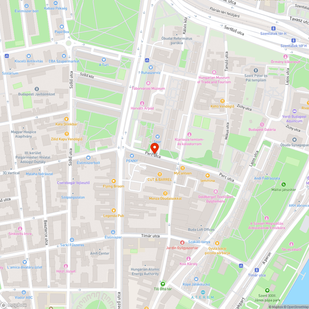 III. Perc utca kátyú (Spar vonalában) bejelentés helye