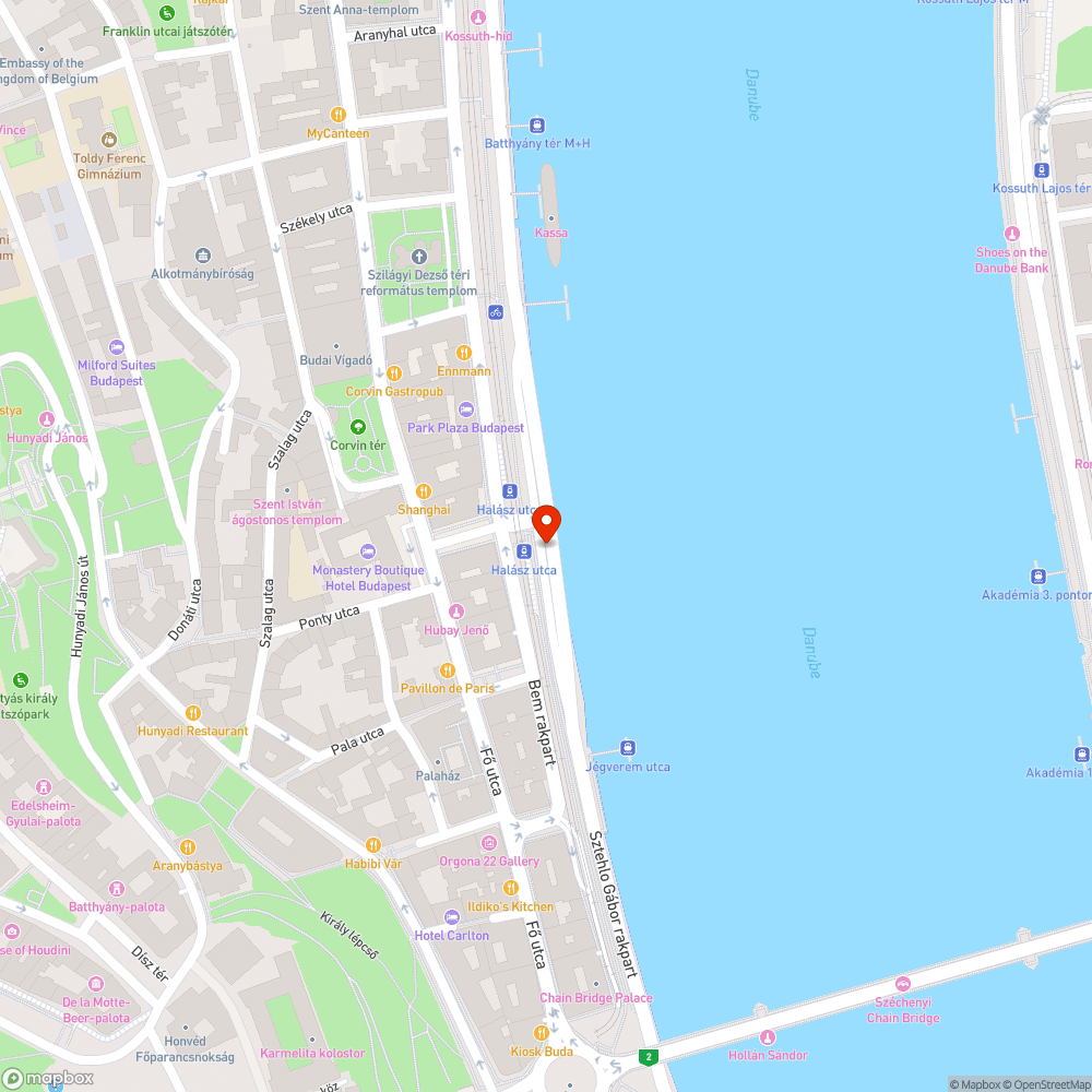 Budai alsó rakpart bejelentés helye