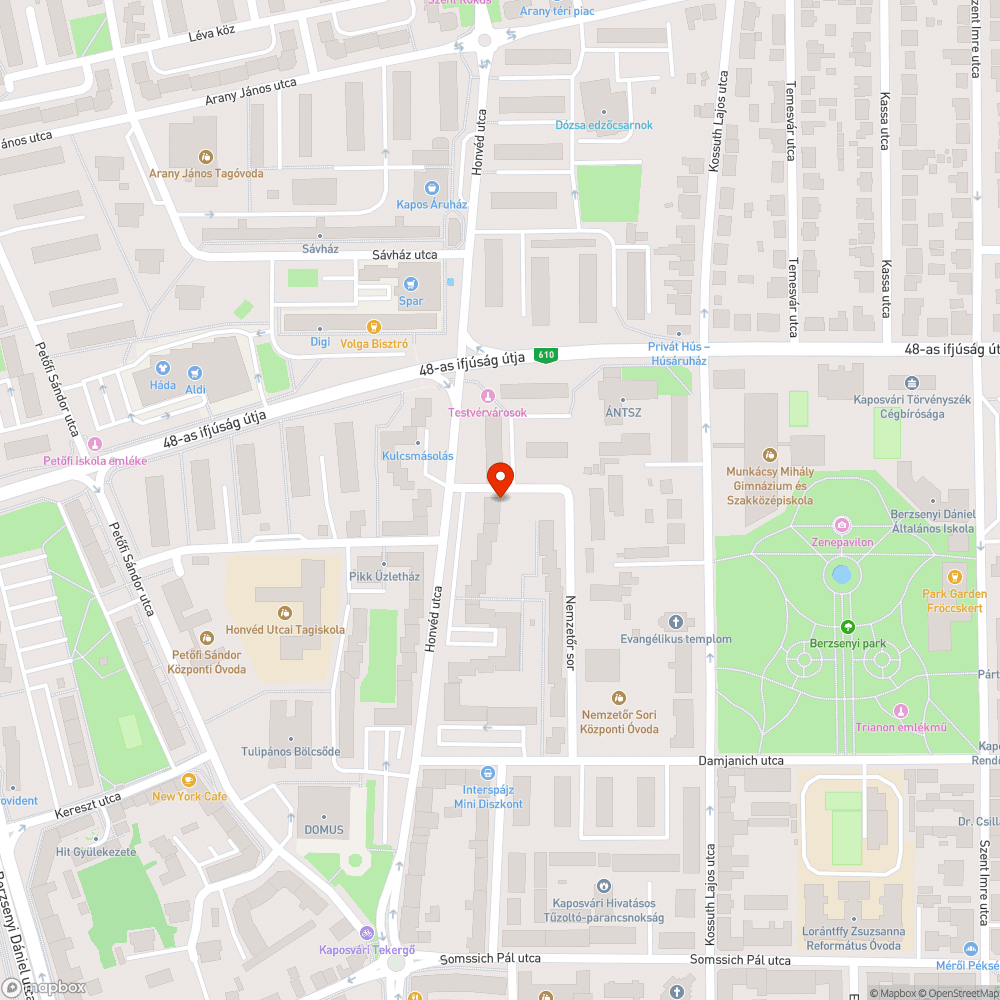 Kiszáradt fa bejelentés helye