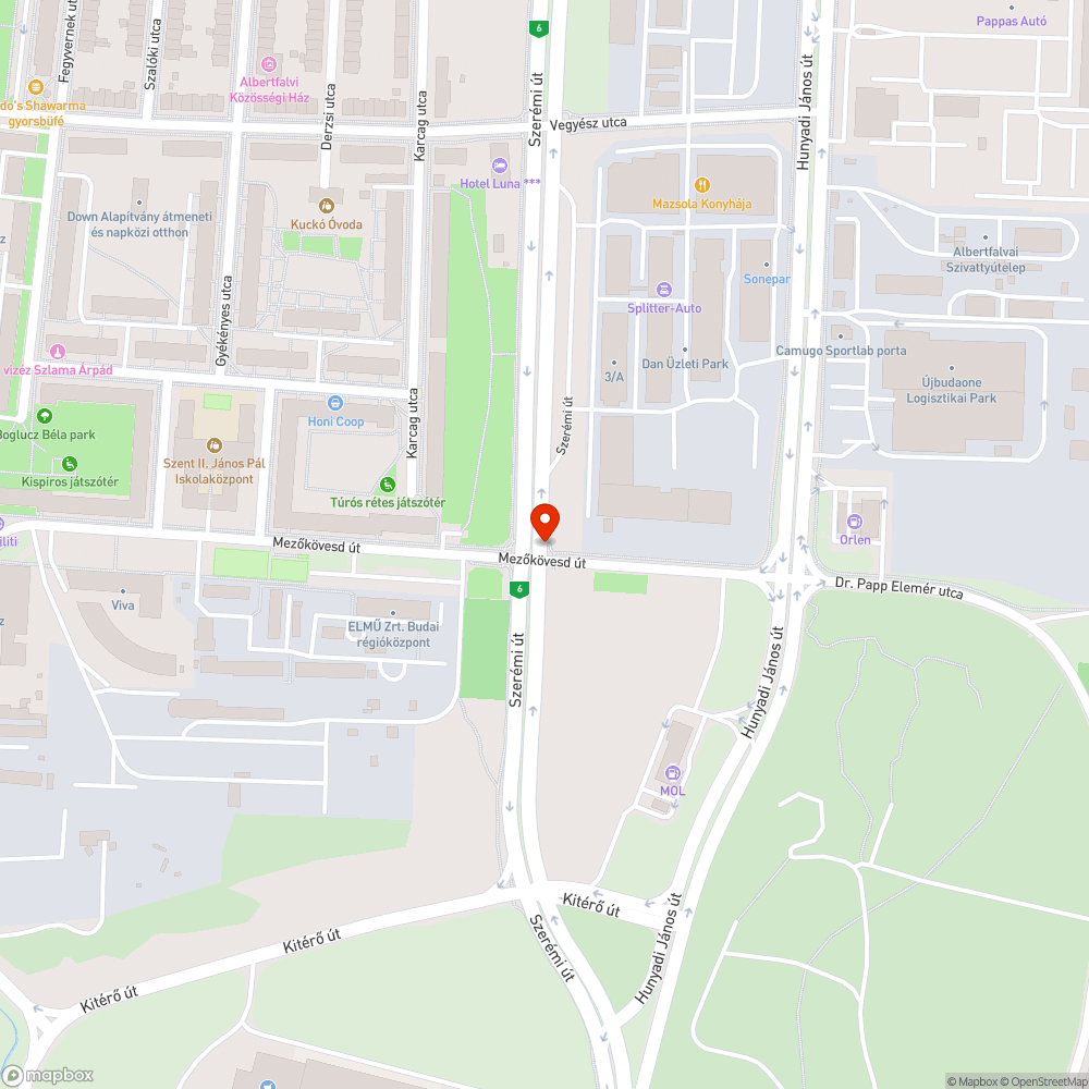 Homok bejelentés helye