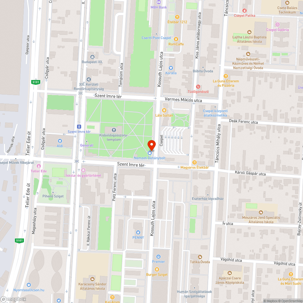 Régi korlát a Szent Imre téren bejelentés helye